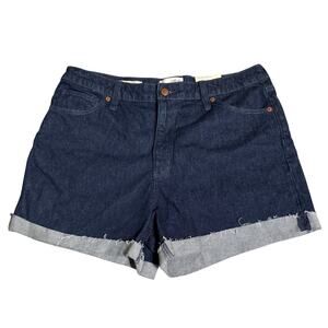 NWT Universal Thread Size 14 32R Dark Wash Jean Stretch Shorts‎ Vintage Midi